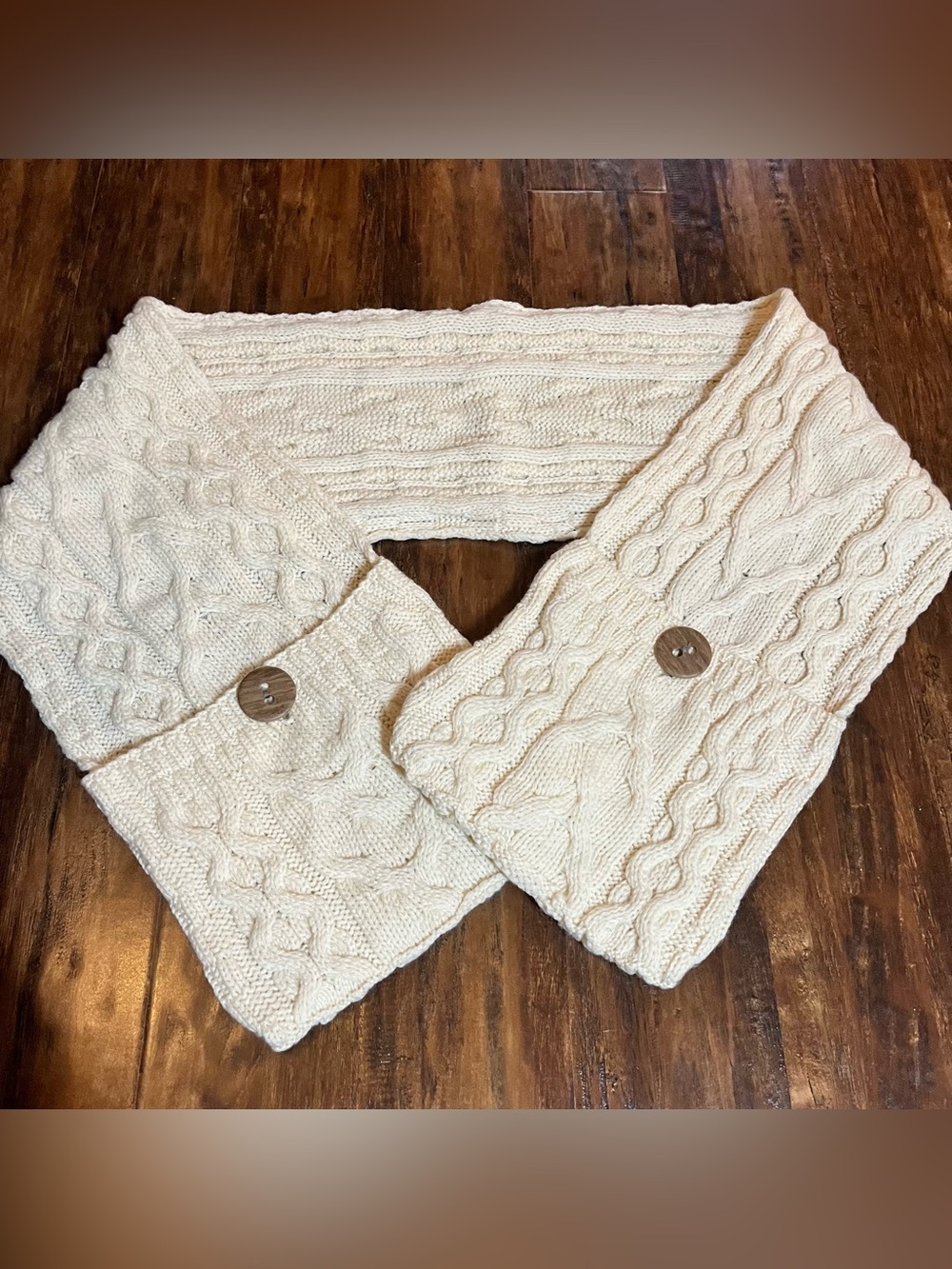 Aran Woolen Mills Merino Wool Scarf with Pockets made in Ireland